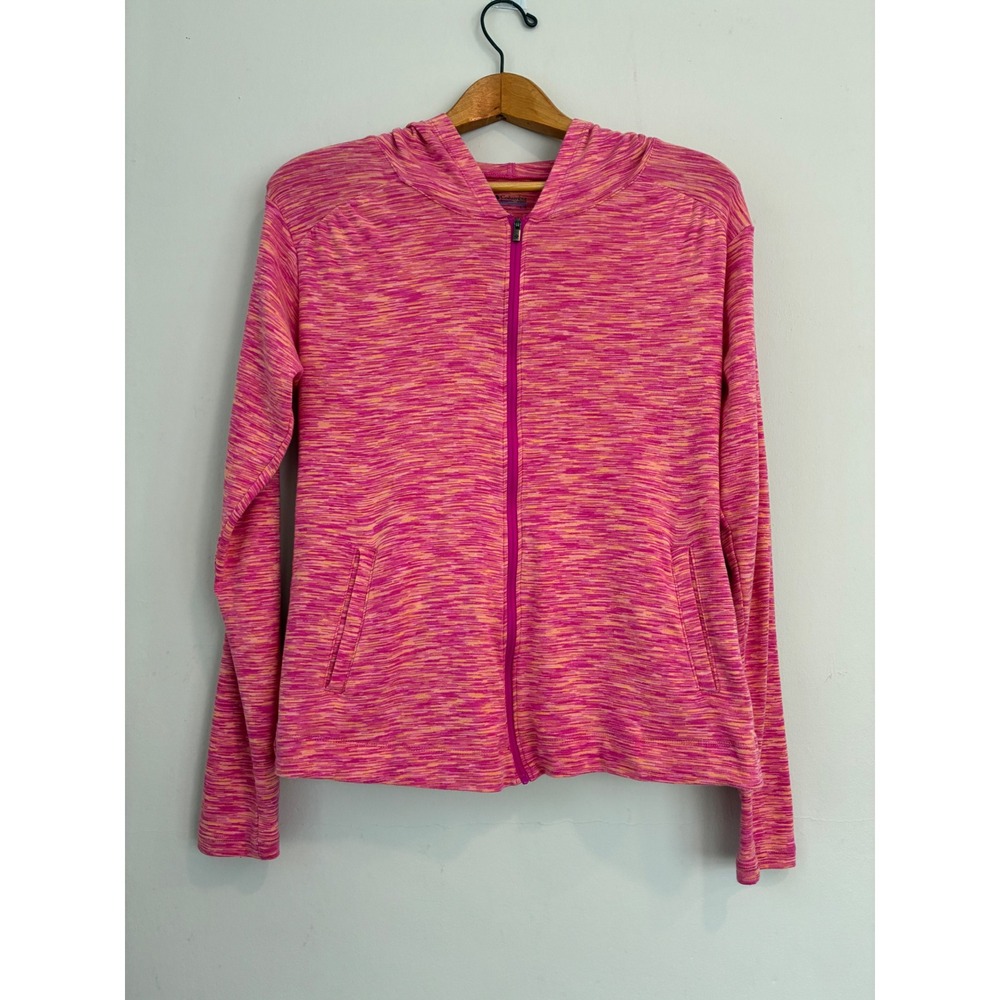 Columbia Hoodie Full Zip L/G Pink Orange Athletic Activewear Jacket